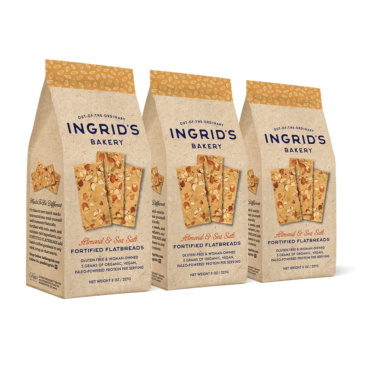Flatbread 3-pack / Almond & Sea Salt