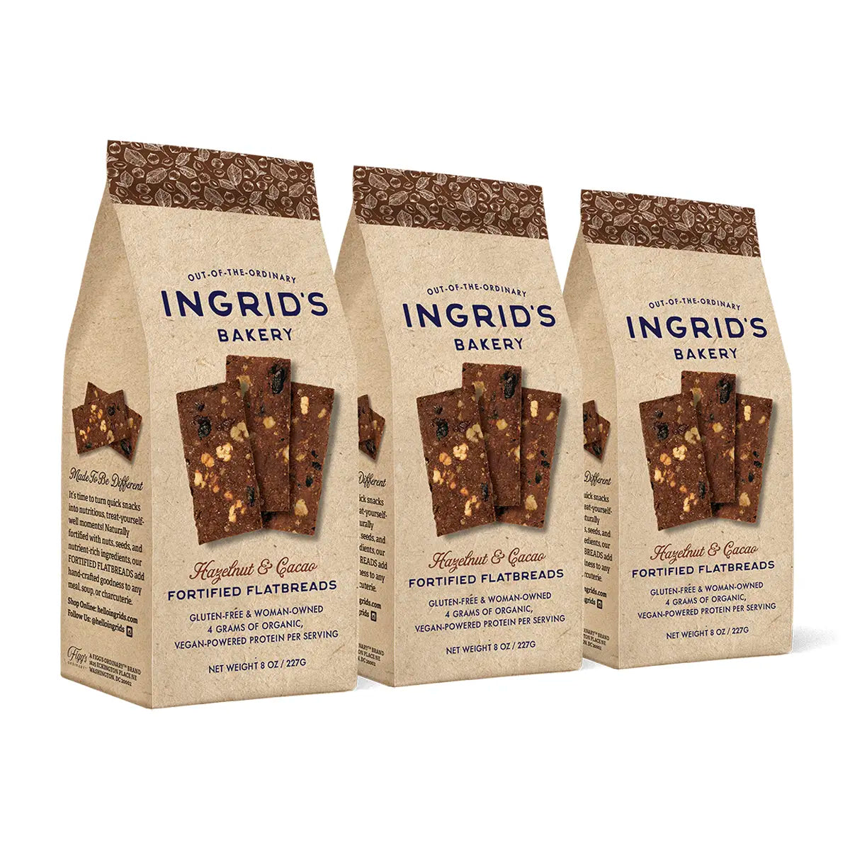 Flatbread 3-pack / Hazelnut & Cacao