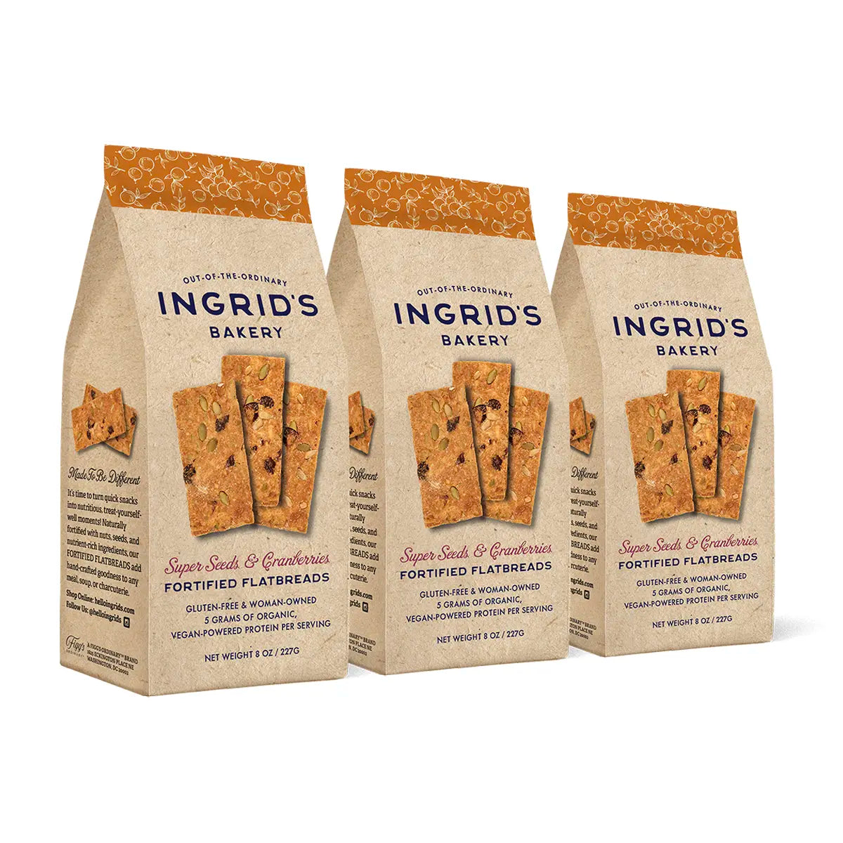 Flatbread 3-pack / Super Seeds & Cranberries