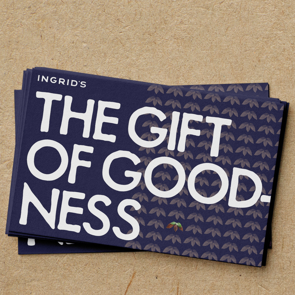 Photo of Gift Card with cacao graphic