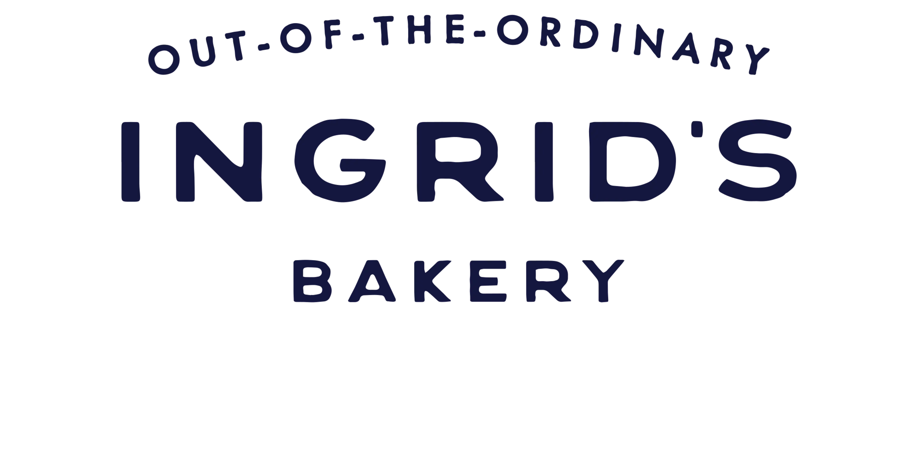 Ingrid's Bakery logo with tagline